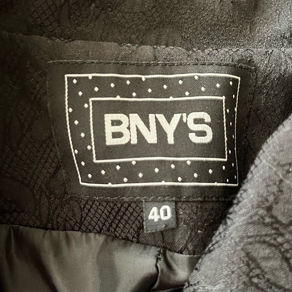 Bny’s Bunny’s Mixed Media Jacket Coat Woman’s Size 40 US M Brocade Velvet Unique - Picture 7 of 10